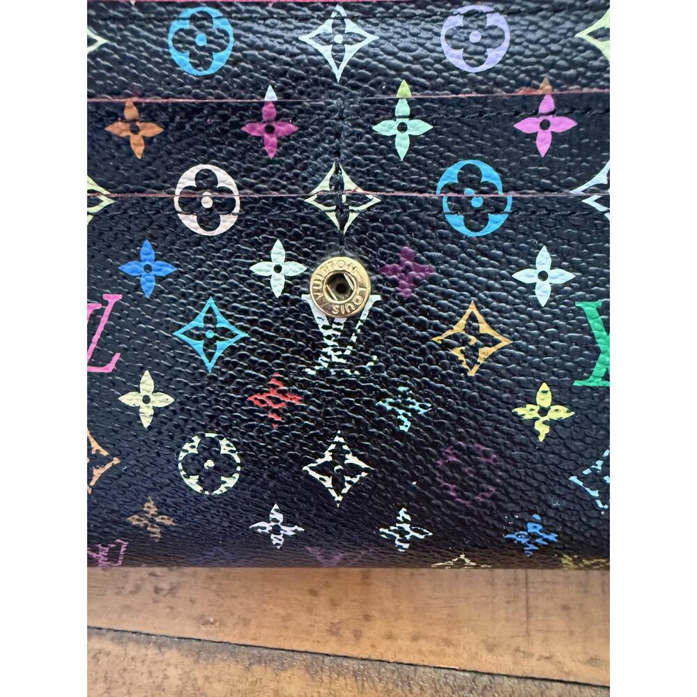 Louis Vuitton Wallet Womens Multicolor Monogram Canvas Long Envelope France Logo - Picture 16 of 16